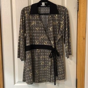 EUC Gold & Black Blouse